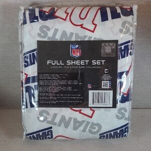 NFL Giants Full Sheet Set - Red and Blue